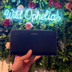 Furla Black Saffiano Leather Wallet